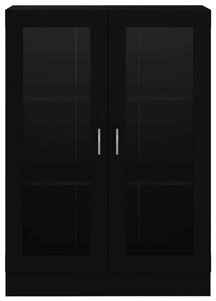 vidaXL Βιτρίνα Μαύρη 82,5 x 30,5 x 115 εκ. Επεξ. Ξύλο