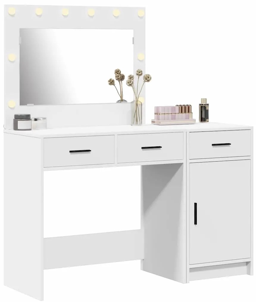 vidaXL Τραπέζι περιποίησης με συρτάρι 2 pcs Λευκό 40 x 41 x 75 εκ