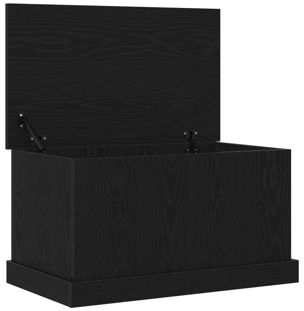 vidaXL Κουτί Αποθήκευσης Μαύρο Δρυς 70x40x38 εκ. Κατασκευασμένο Ξύλο