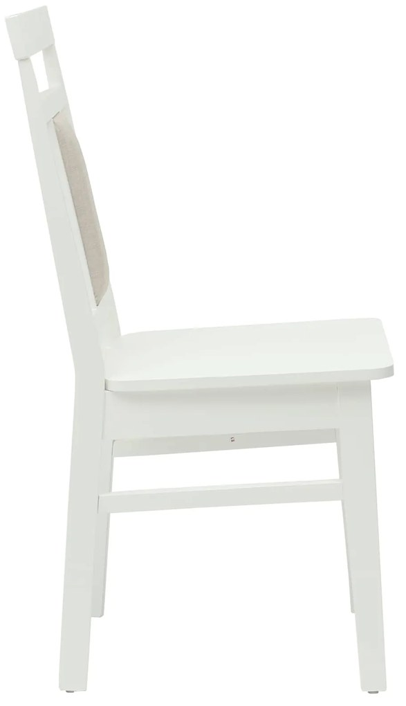 vidaXL Καρέκλα τραπεζαρίας 2 pcs Λευκό Στερεό Ξύλο Ραβέντι
