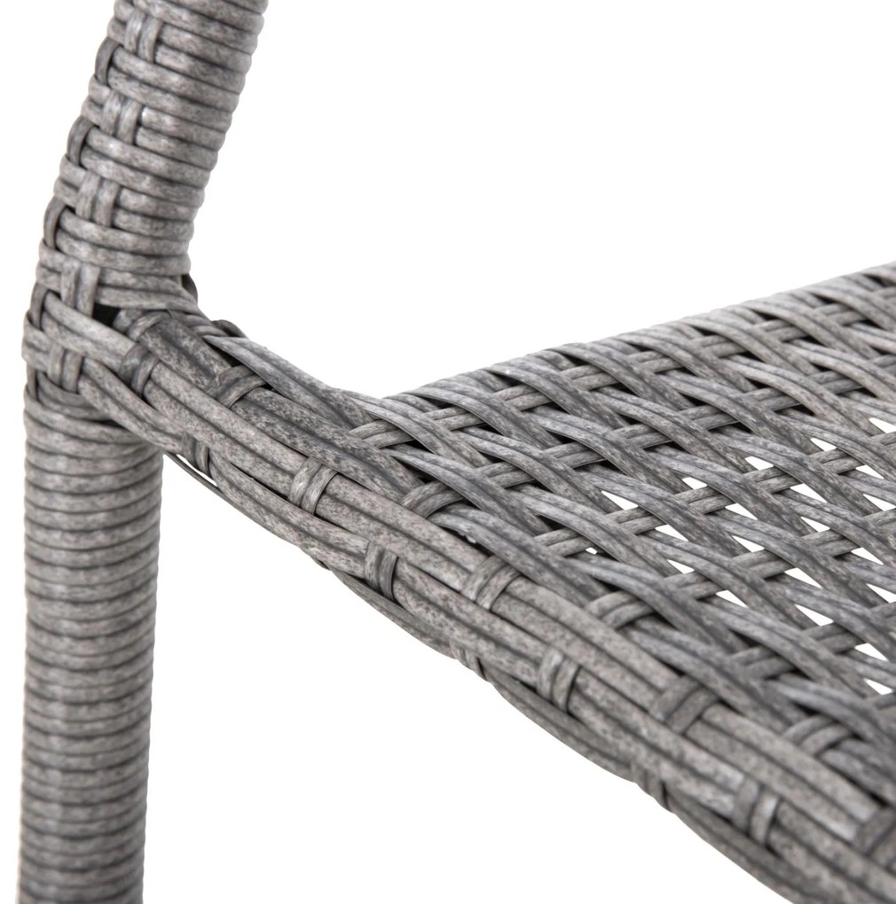 Καρέκλα - Πολυθρόνα MORNER C6074.02 Μεταλλική με Γκρί Rattan 55x58x87Υ εκ. 55x58x87 εκ.