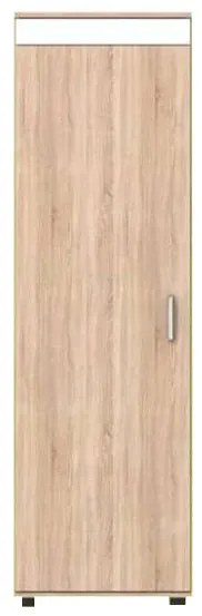 Μονόφυλλη Ντουλάπα Fenia με ράφια 50x183x50cm Oak Sonoma + White - GRA658