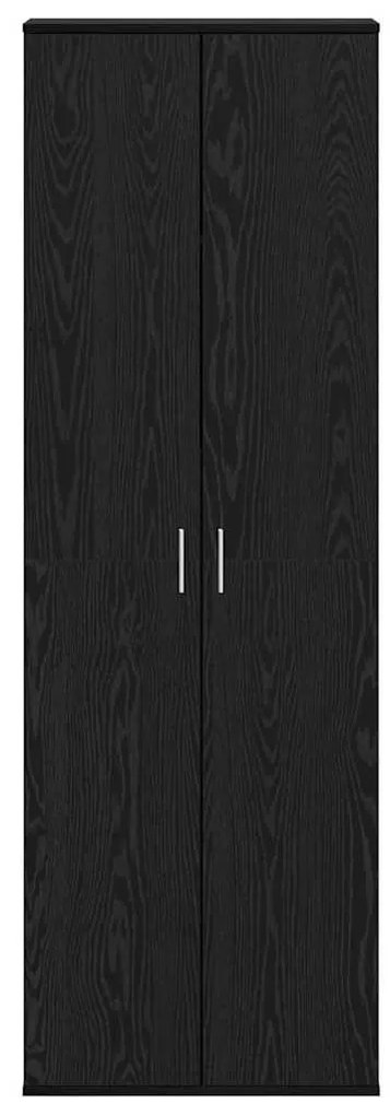 vidaXL Highboard Μαύρη δρυς 60 x 35 x 180 εκατοστά Επεξεργασμένο ξύλο