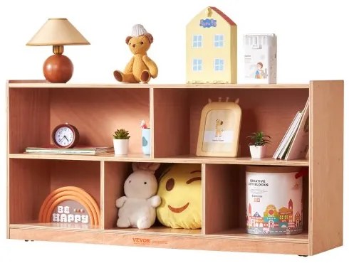 VEVOR Storage Shelf Tray Cabinet 5-Section Cubby Storage 2-Shelf for Home School