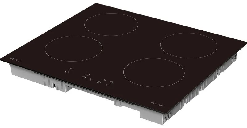 Tesla HI6401MB, 7200W, 4 ζώνες, 9 στάδια, Χρονοδιακόπτης, Ένδειξη υπολειπόμενης θερμότητας, Προστασία παιδιών, Μαύρο