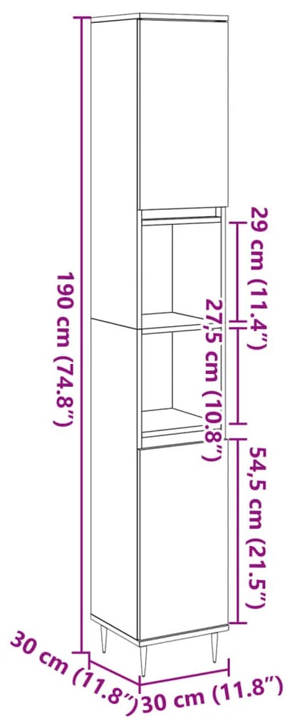 ΝΤΟΥΛΑΠΙ ΜΠΑΝΙΟΥ ΠΑΛΙΟ ΞΥΛΟ 30X30X190 CM ΚΑΤΑΣΚΕΥΑΣΜΕΝΟ ΞΥΛΟ 857196