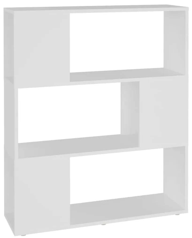 vidaXL Βιβλιοθήκη/Διαχωριστικό Χώρου Λευκό 80x24x94 εκ. Μοριοσανίδα
