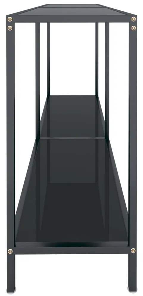 vidaXL Τραπέζι Κονσόλα Μαύρο 140 x 35 x 75,5 εκ. από Ψημένο Γυαλί