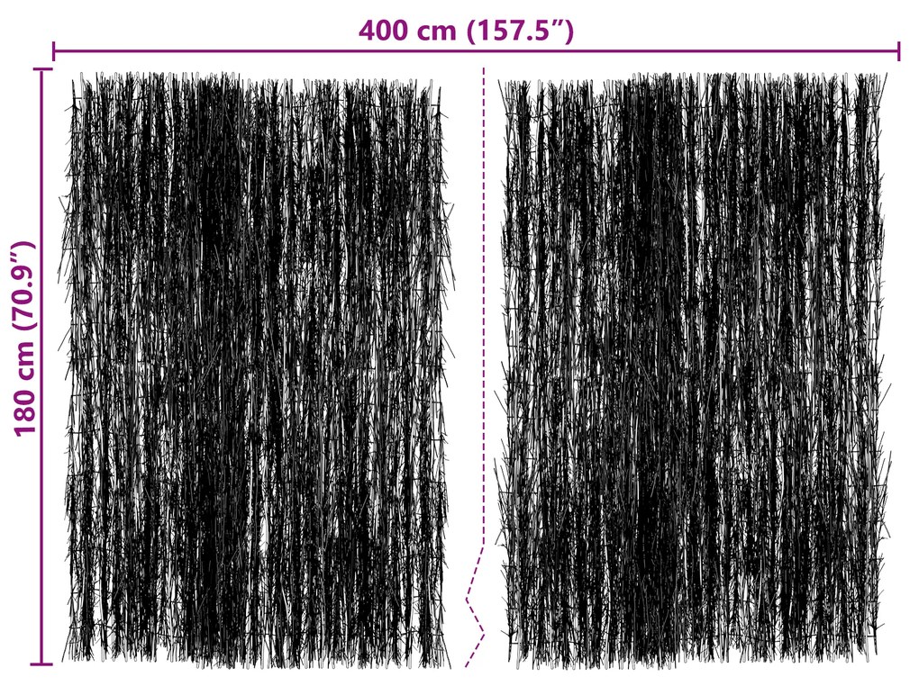 vidaXL Φράχτης από Κλαδιά 400x180 εκ