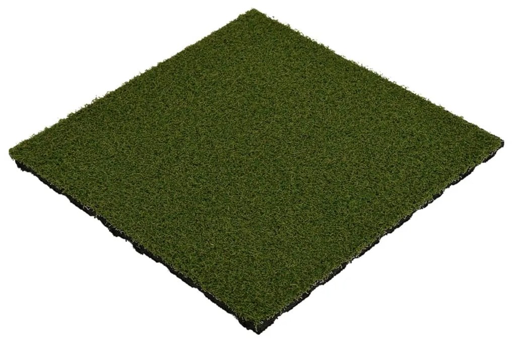 vidaXL Πλακάκια Συνθετικού Χλοοτάπητα 4 τεμ. 50x50x2,5 εκ. Καουτσούκ