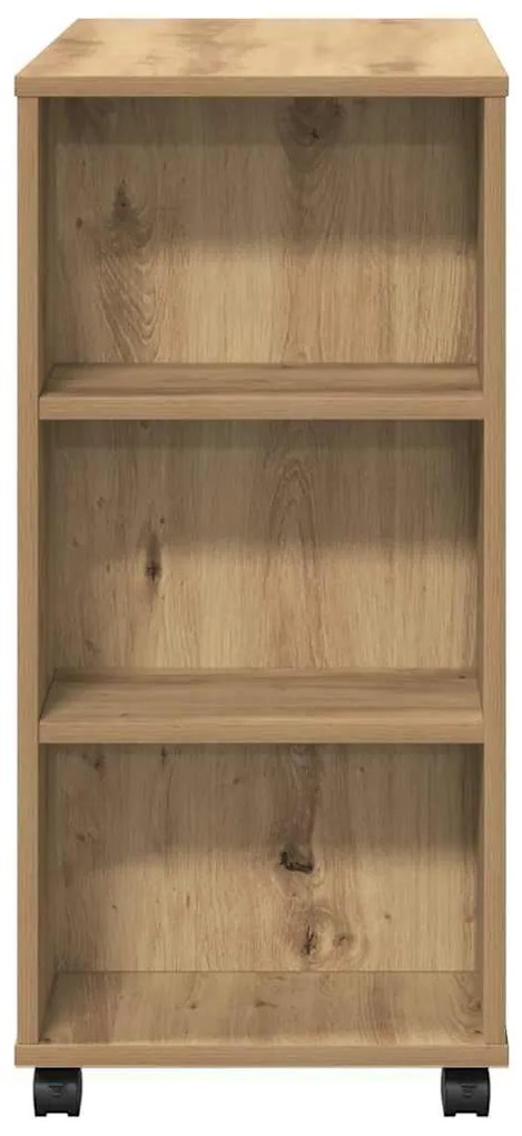 vidaXL Ντουλάπι Τροχήλατο Αρτισιανή Δρυς 60x35x75 εκ. Επεξεργ. Ξύλο