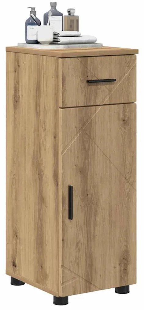 vidaXL Ντουλάπι Μπάνιου με συρτάρι artisan δρυς 30 x 35 x 80 εκ