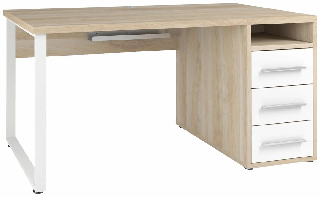 Γραφείο Hagen II-Φυσικό - Λευκό