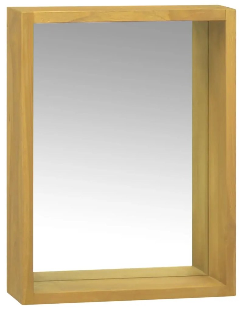 vidaXL Ντουλάπι Καθρέφτη 30 x 10 x 40 εκ. από Μασίφ Ξύλο Teak