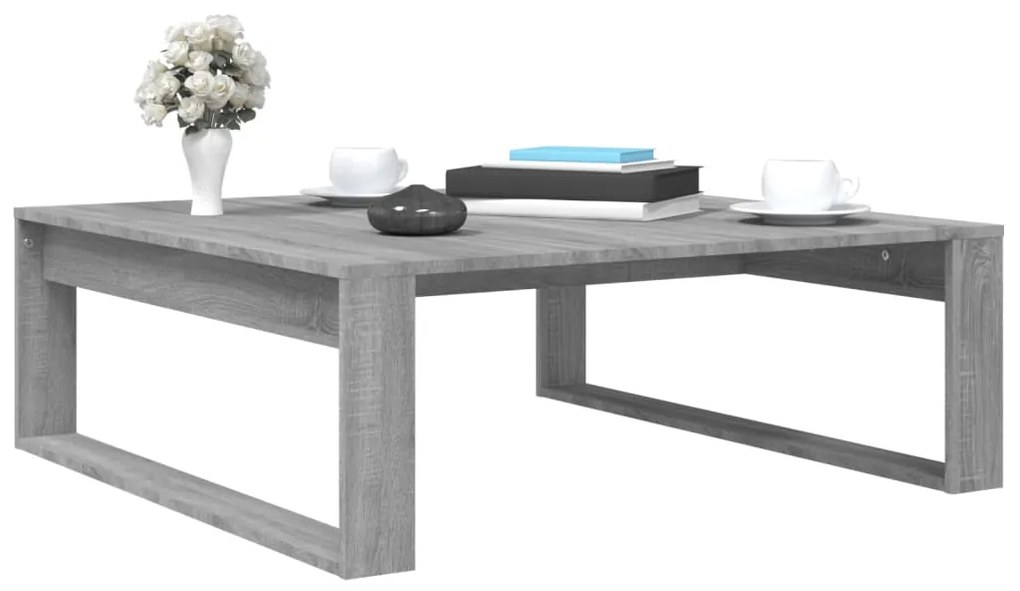 vidaXL Τραπεζάκι Σαλονιού Γκρι Sonoma 100x100x35εκ. Επεξεργασμένο Ξύλο