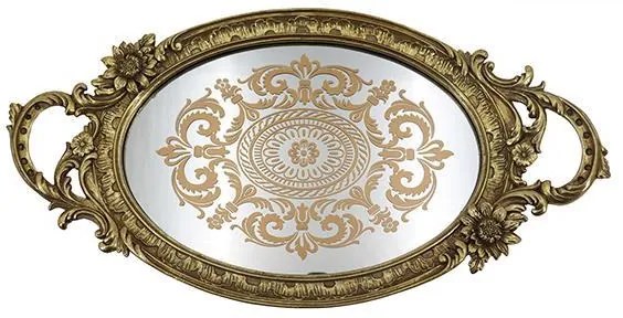 ΔΙΣΚΟΣ ΠΟΛΥΡΕΣΙΝ ΜΕ ΚΑΘΡΕΦΤΗ ΧΡΥΣΟΣ 46x4.6x24.4cm|752-16074