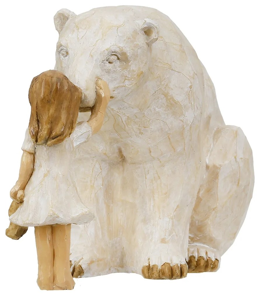 Φιγούρα Bear Child &quot;Animal Lover&quot; Child Motif Πολυρεζίνη Ecru PU 20x10x11.5cm