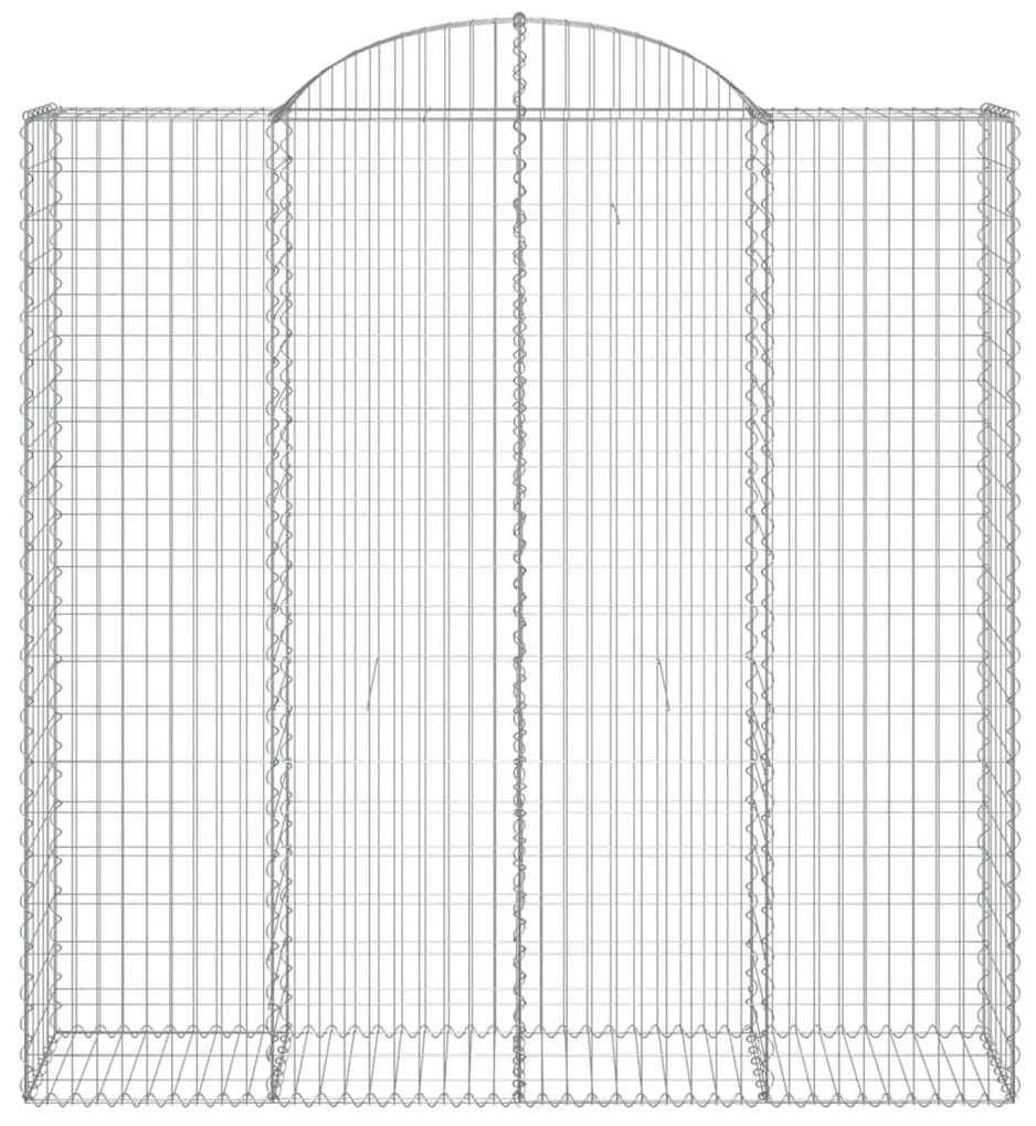 vidaXL Συρματοκιβώτια Τοξωτά 10 τεμ. 200x50x200/220 εκ. Γαλβαν. Ατσάλι