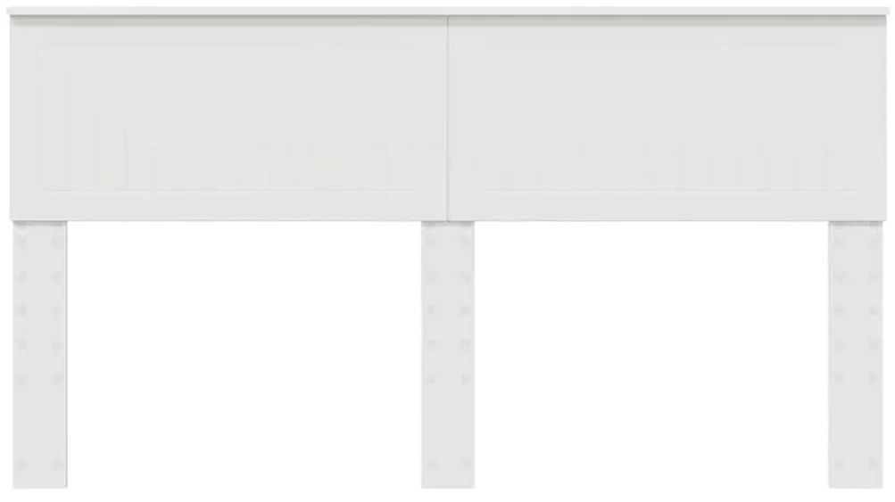 vidaXL Κεφαλάρι με κεφαλάρι Λευκό 160 cm Επεξεργασμένο ξύλο