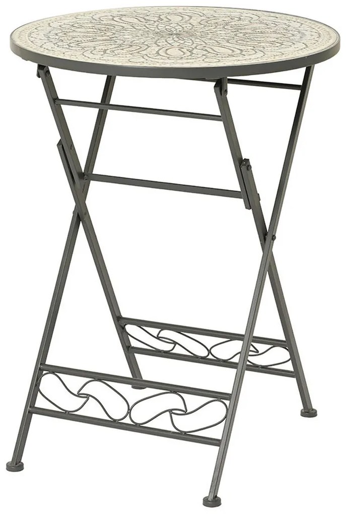 Τραπέζι Bistro 899263 Μαύρο Σίδερο Ø 60 x 76 cm