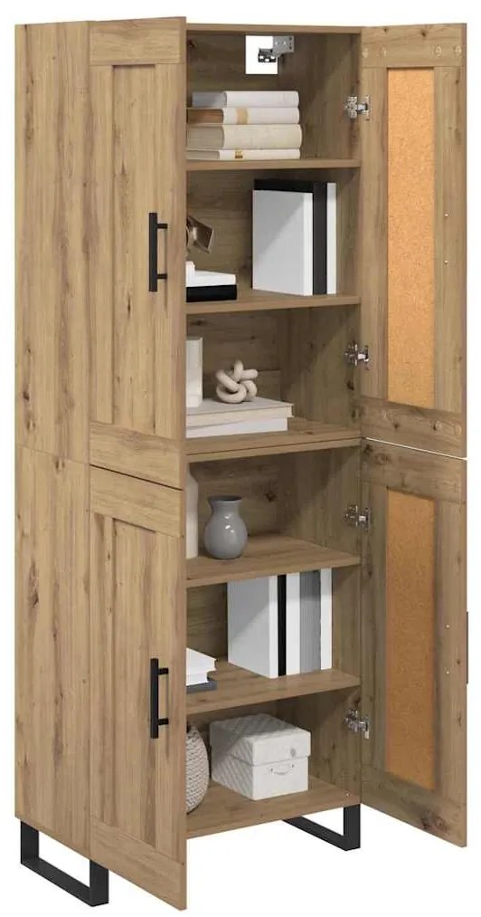 vidaXL Highboard Artisan Oak 69,5 x 34 x 180 εκ. Επεξεργασμένο ξύλο