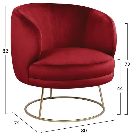 ΠΟΛΥΘΡΟΝΑ ARIEN HM8403.06 ΑΠΟ ΒΕΛΟΥΔΟ ΚΟΚΚΙΝΟ ΜΕ ΧΡΥΣΗ ΒΑΣΗ 80X75X82Υ εκ.