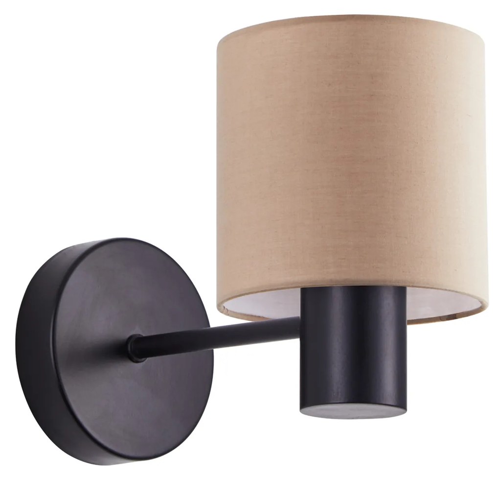 Φωτιστικό Τοίχου - Απλίκα SE21-BL-16-SH3 ADEPT Black Wall Lamp Brown Shade+ - 77-8882 - 51W - 100W - 77-8882