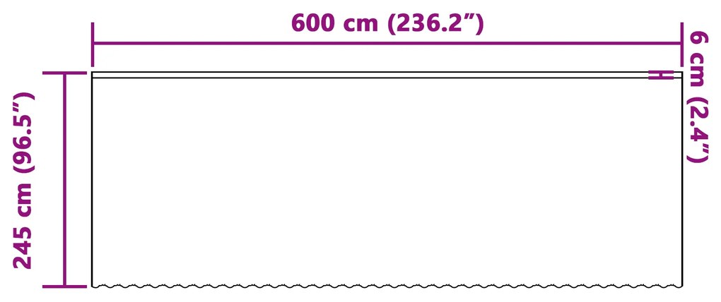 vidaXL Κουρτίνες με κουρτίνες Floral Λευκό 600 x 245 cm Πολυεστέρας