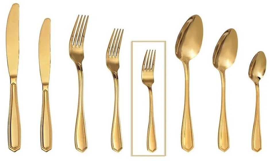 Πιρουνάκι Γλυκού Empire 15.6cm 18/0 Gyg208K12 Gold Espiel Stainless Steel