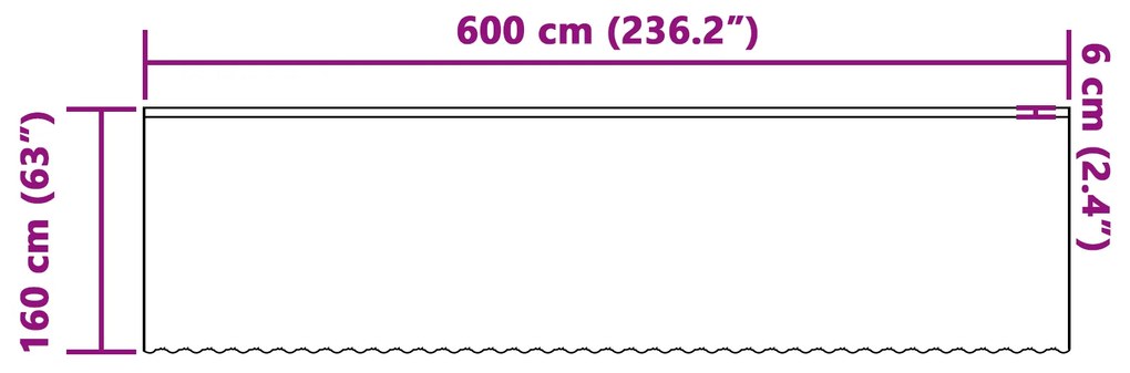 vidaXL Κουρτίνες με κουρτίνες Floral Λευκό 600 x 160 cm Πολυεστέρας
