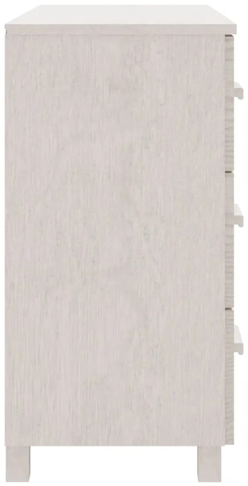 vidaXL Συρταριέρα HAMAR Λευκή 90 x 40 x 80 εκ. Μασίφ Ξύλο Πεύκου