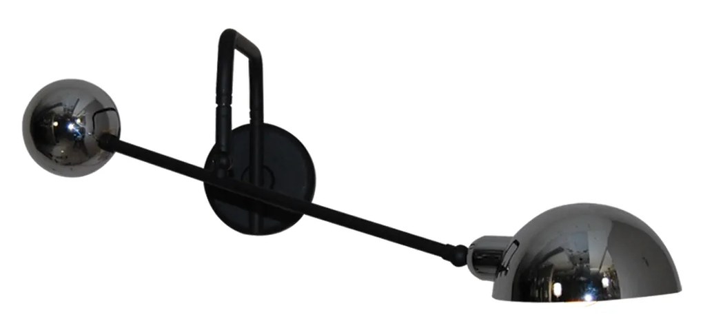 HL-3539-1 S OLIVER BLACK & NICKEL WALL LAMP