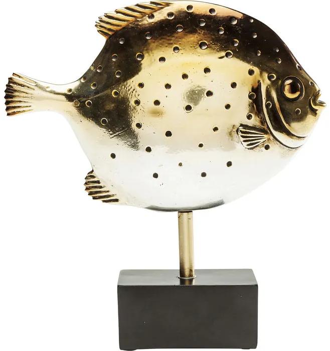 Διακοσμητικό Ψάρι Χρυσό Μικρό Μεταλλικό 29,5x7,5x32 εκ - Μαύρο