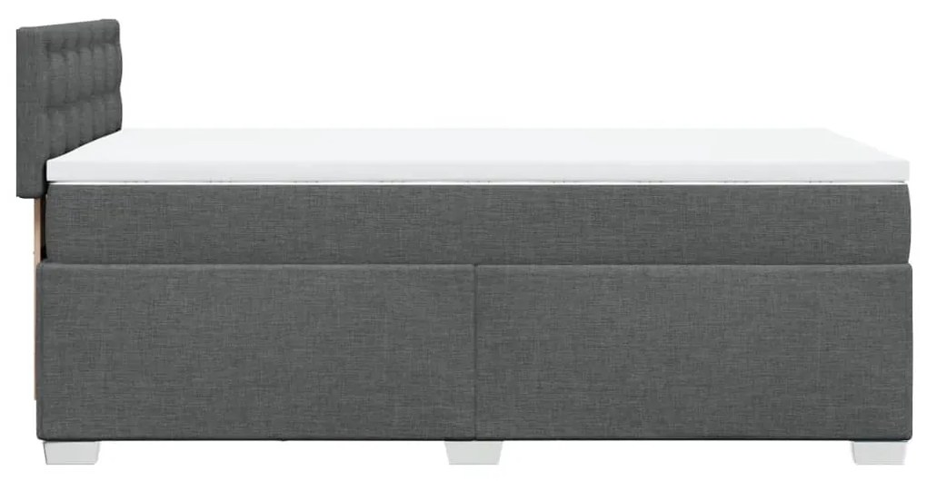 ΚΡΕΒΑΤΙ BOXSPRING ΜΕ ΣΤΡΩΜΑ ΣΚΟΥΡΟ ΓΚΡΙ 100X200 ΕΚ. ΥΦΑΣΜΑΤΙΝΟ 3285814