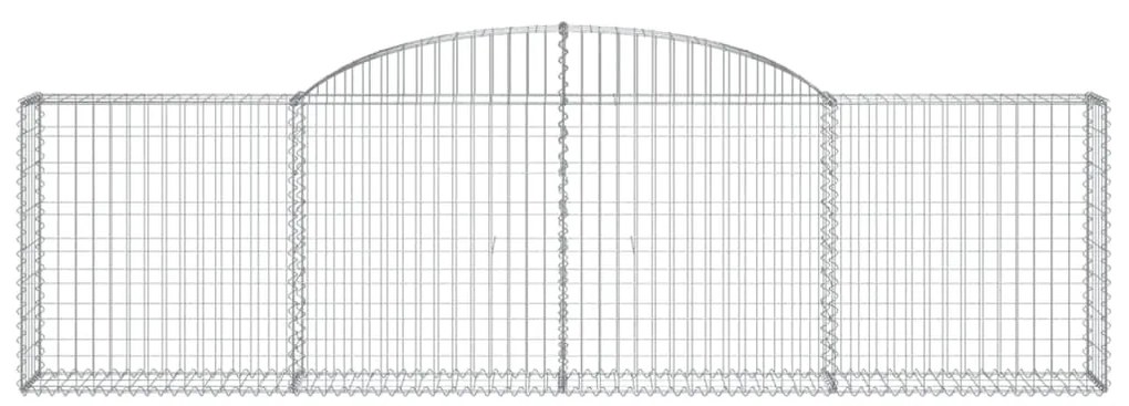 vidaXL Συρματοκιβώτια Τοξωτά 8 τεμ. 300x30x80/100 εκ. Γαλβαν. Ατσάλι