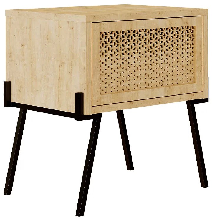 Κομοδίνο Naive Megapap χρώμα sapphire oak 48x34x51εκ.