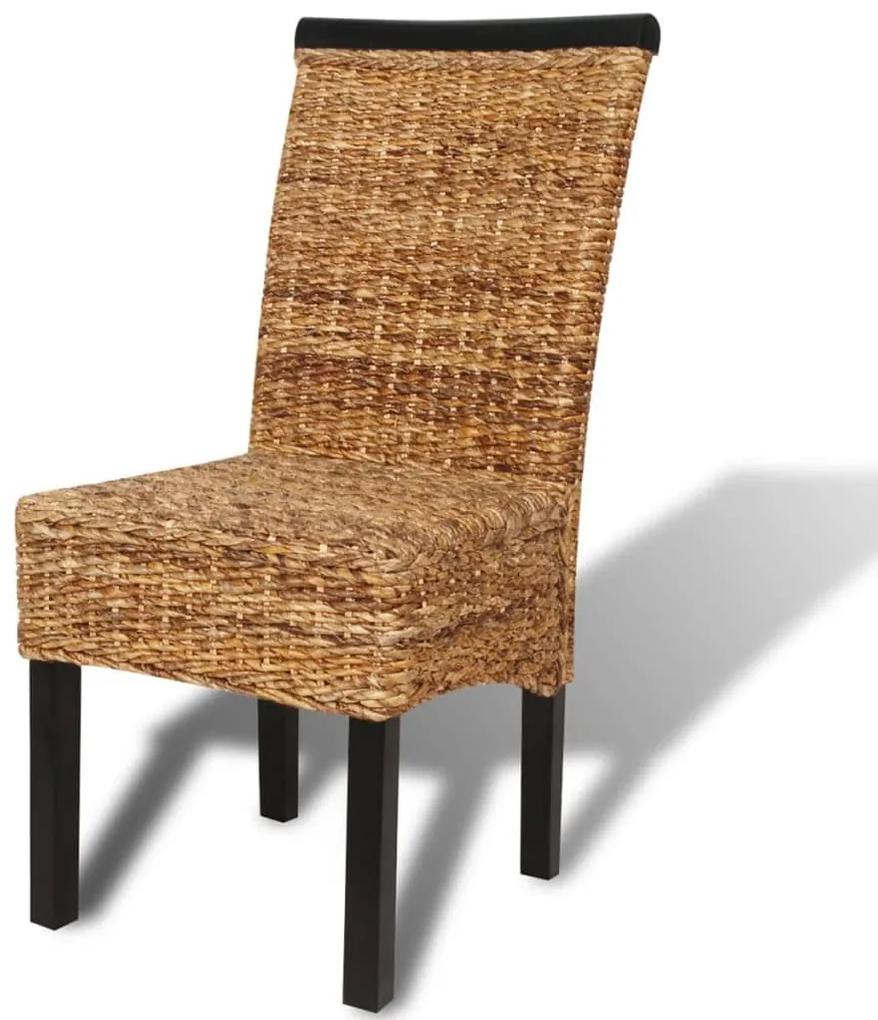 Καρέκλες Τραπεζαρίας 2 τεμ. από Άμπακα / Μασίφ Ξύλο Μάνγκο - Καφέ