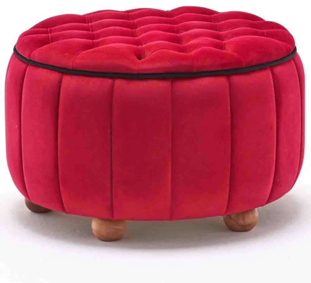 Σκαμπό Jasmin 825BLC1625 65x65x42cm Red