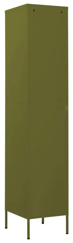 Φοριαμός Πράσινο Λαδί 35 x 46 x 180 εκ. από Ατσάλι - Πράσινο
