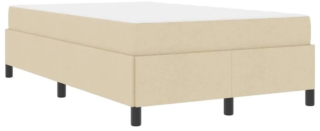 vidaXL Κρεβάτι με ελατήρια Κρέμα και Μαύρο 120 x 200 cm