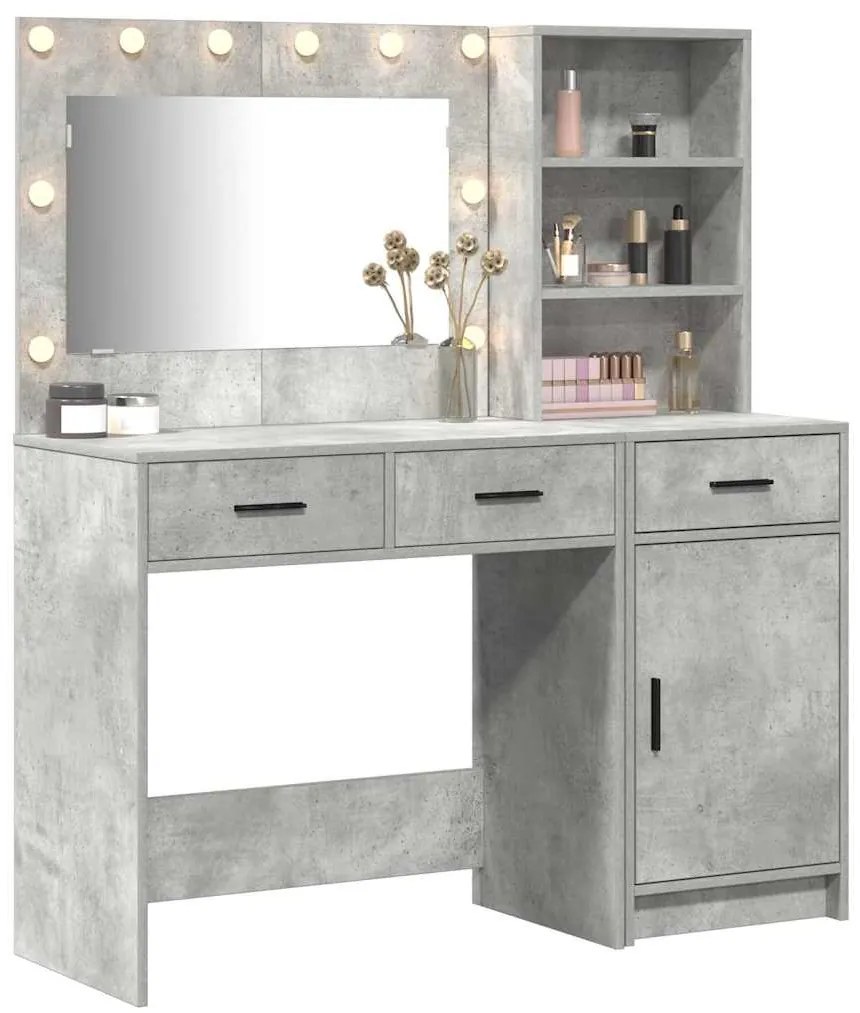 vidaXL Τραπέζι περιποίησης με συρτάρι 2 pcs Γκρι 78.5 x 41 x 135 εκ