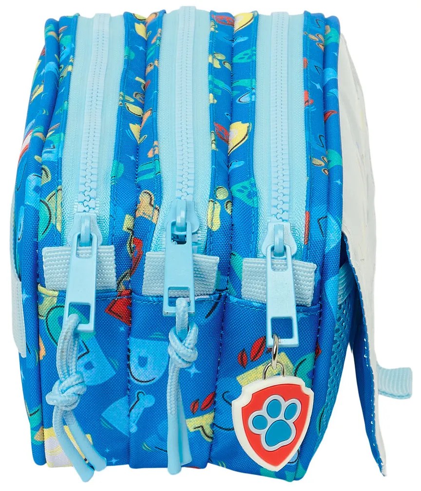 Τριπλή Κασετίνα The Paw Patrol Pups rule Μπλε 21,5 x 10 x 8 cm