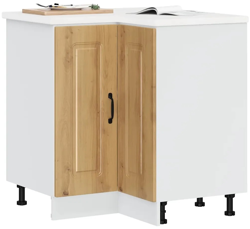 vidaXL Γωνιακό ντουλάπι βάσης κουζίνας Kalmar Αρτισιανή Δρυς