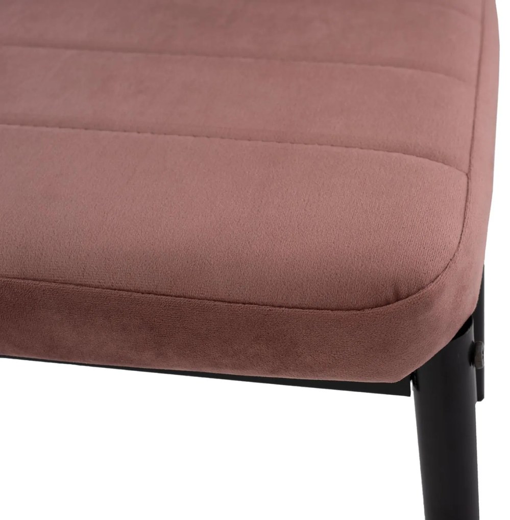 Σετ τραπεζαρίας RAVEN C21264.02 5τμχ με Κεραμικό TOP Μαύρο Μάρμαρο και Βελούδο Σάπιο Μήλο 120x70x73 εκ.