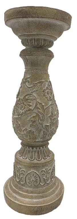 Κηροπήγιο Kamal 016330 D10,7xH31,5cm Natural Polyresin