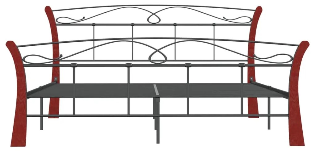 vidaXL Πλαίσιο Κρεβατιού Μαύρο 140 x 200 εκ. Μεταλλικό