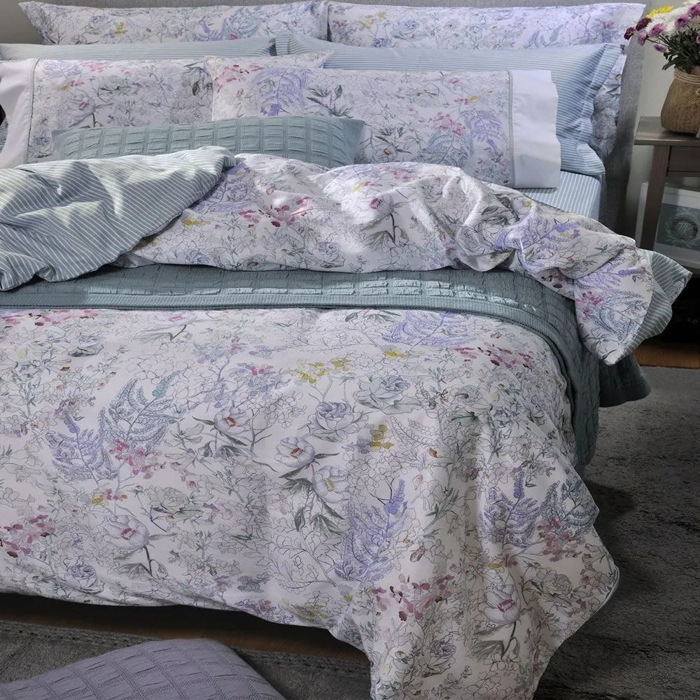 Παπλωματοθήκη 786 (Σετ 3τμχ) Celadon Down Town Υπέρδιπλo 235x245cm 100% Cotton Satin
