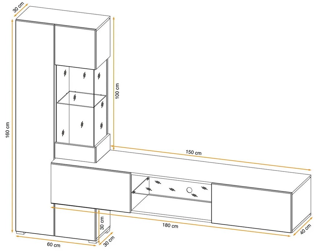 Swap XIX Σύνθεση Καφέ δρυς 280x180x40