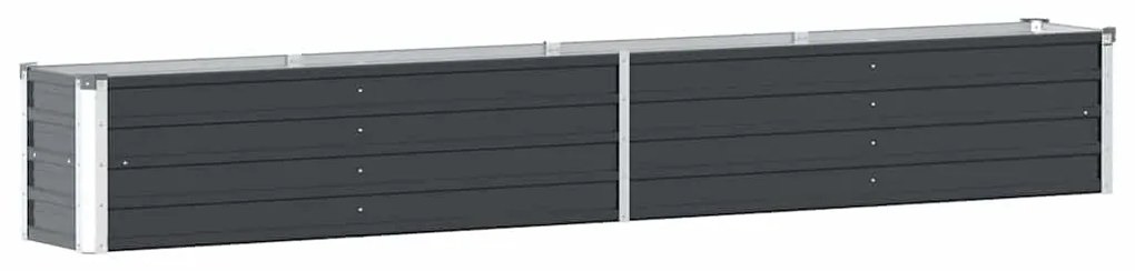 vidaXL Ζαρντινιέρα Υπερυψωμένη Ανθρακί 320x40x45 εκ. Γαλβαν. Χάλυβας