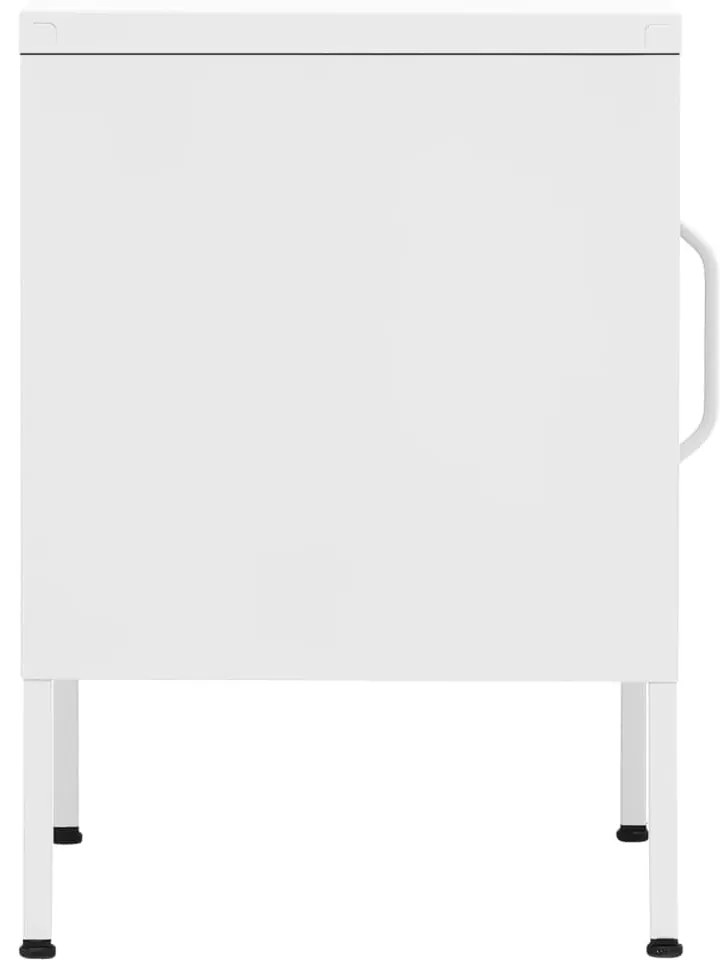 vidaXL Κομοδίνα 2 τεμ. Λευκά 35 x 35 x 51 εκ. Ατσάλινα